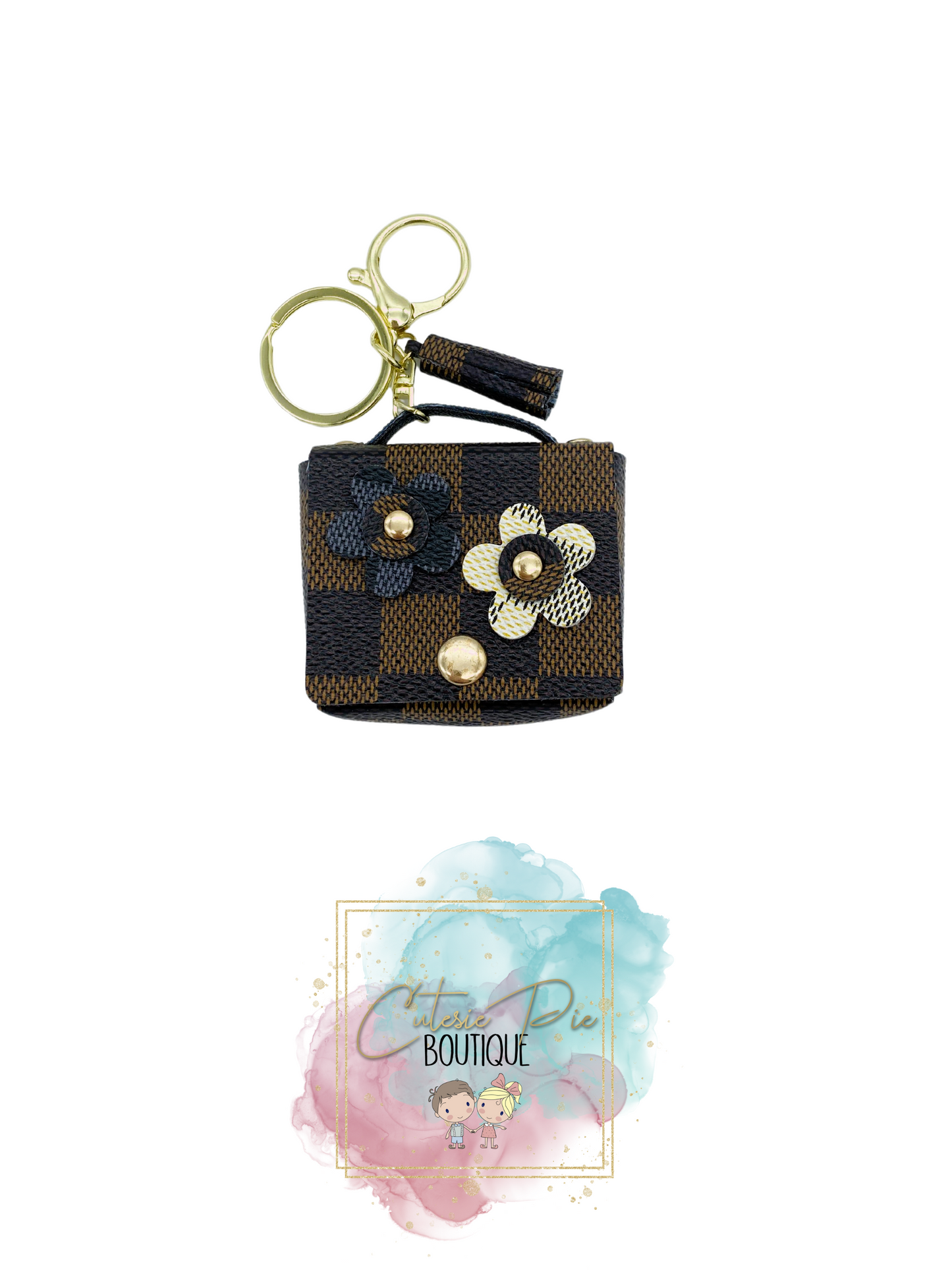 Cutesie Checkered Keychain / EarPod holder