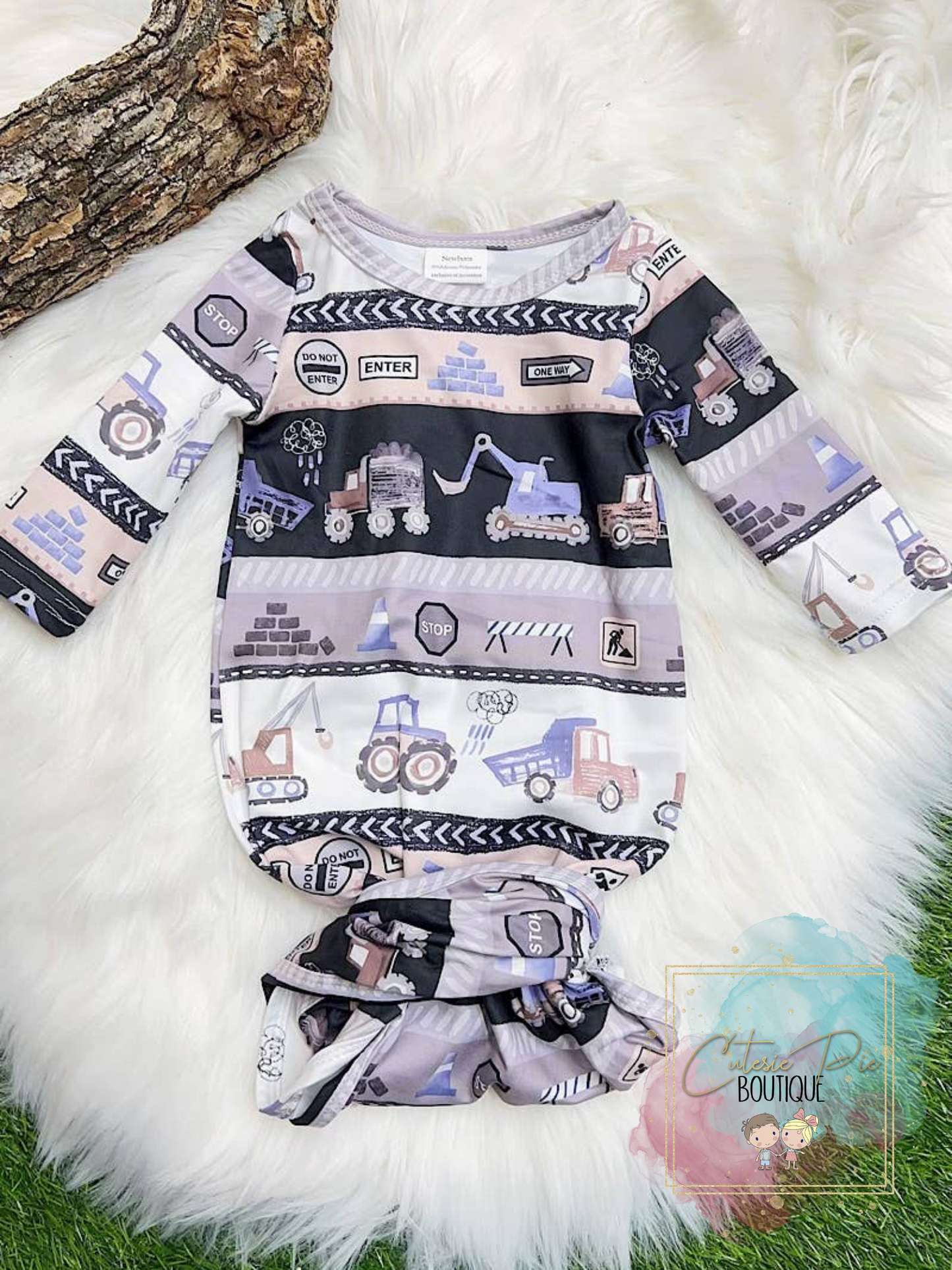 Baby Gown " Construction Zone "