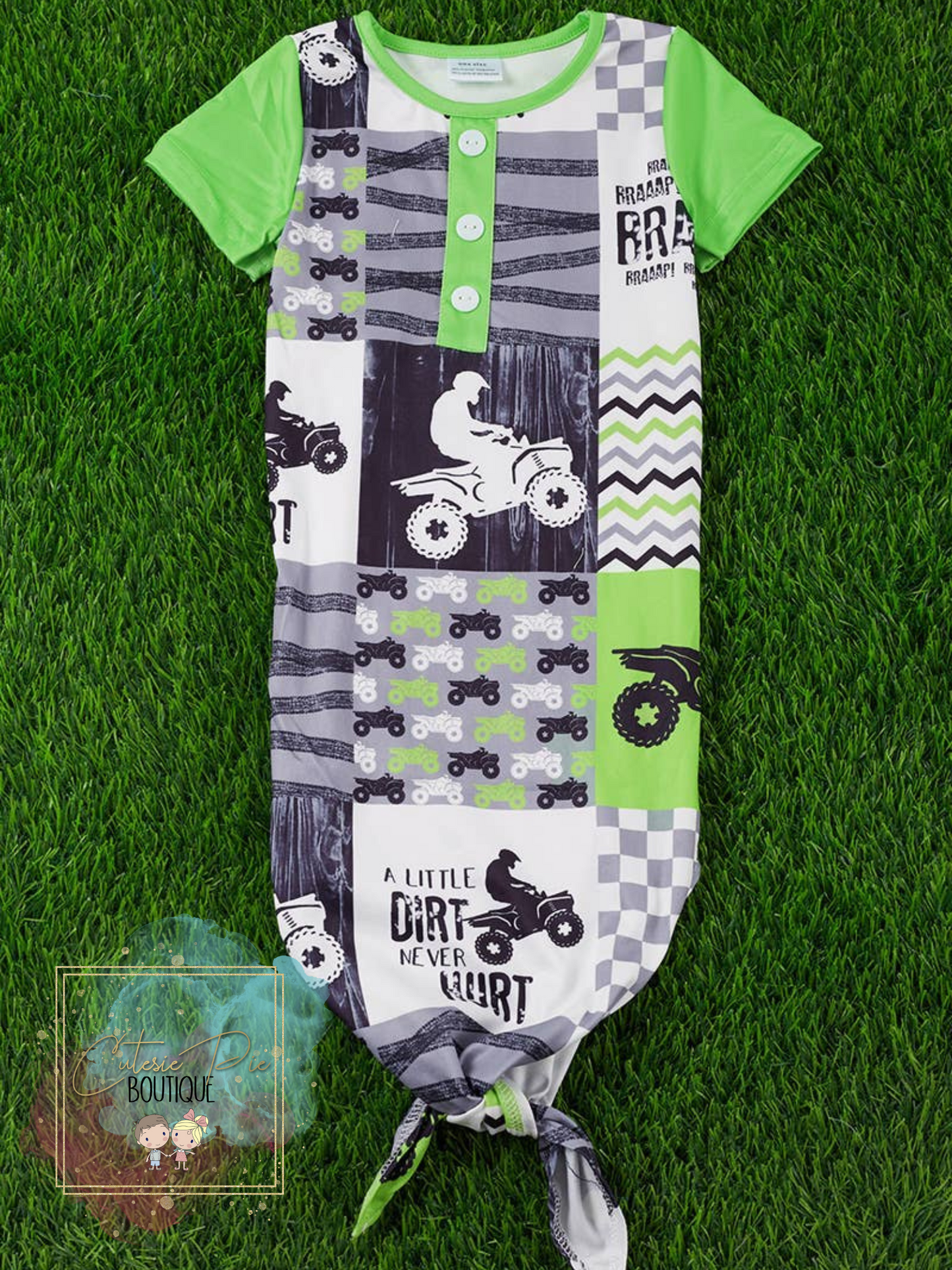 Baby Boys Gown - " A little dirt never hurt"