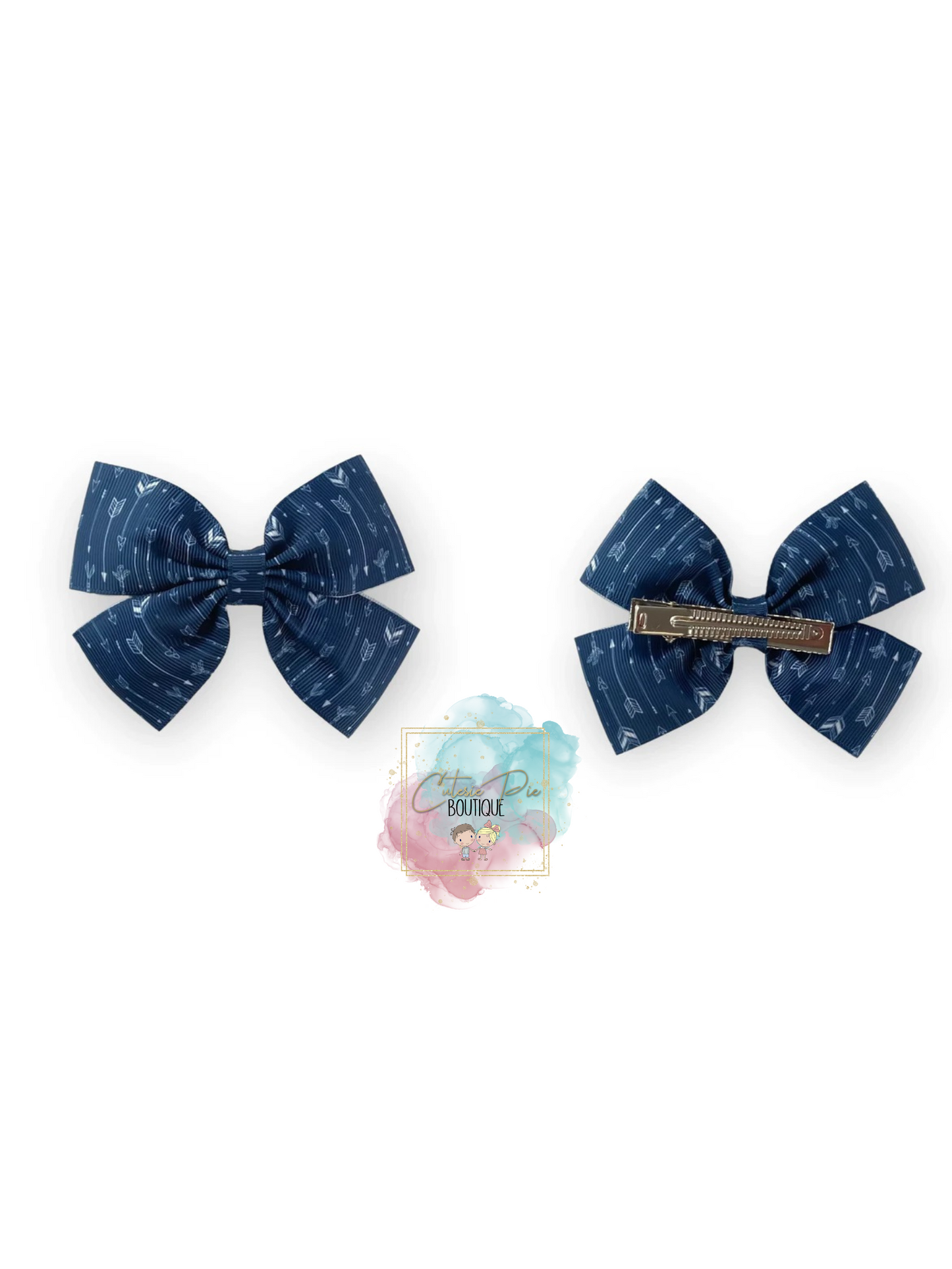 Girls Arrow Dress w/ Matching Hair Bow 2PC SET