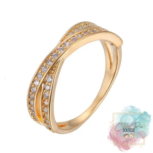 STAINLESS JEWELRY - Simple Rhinestone Ring