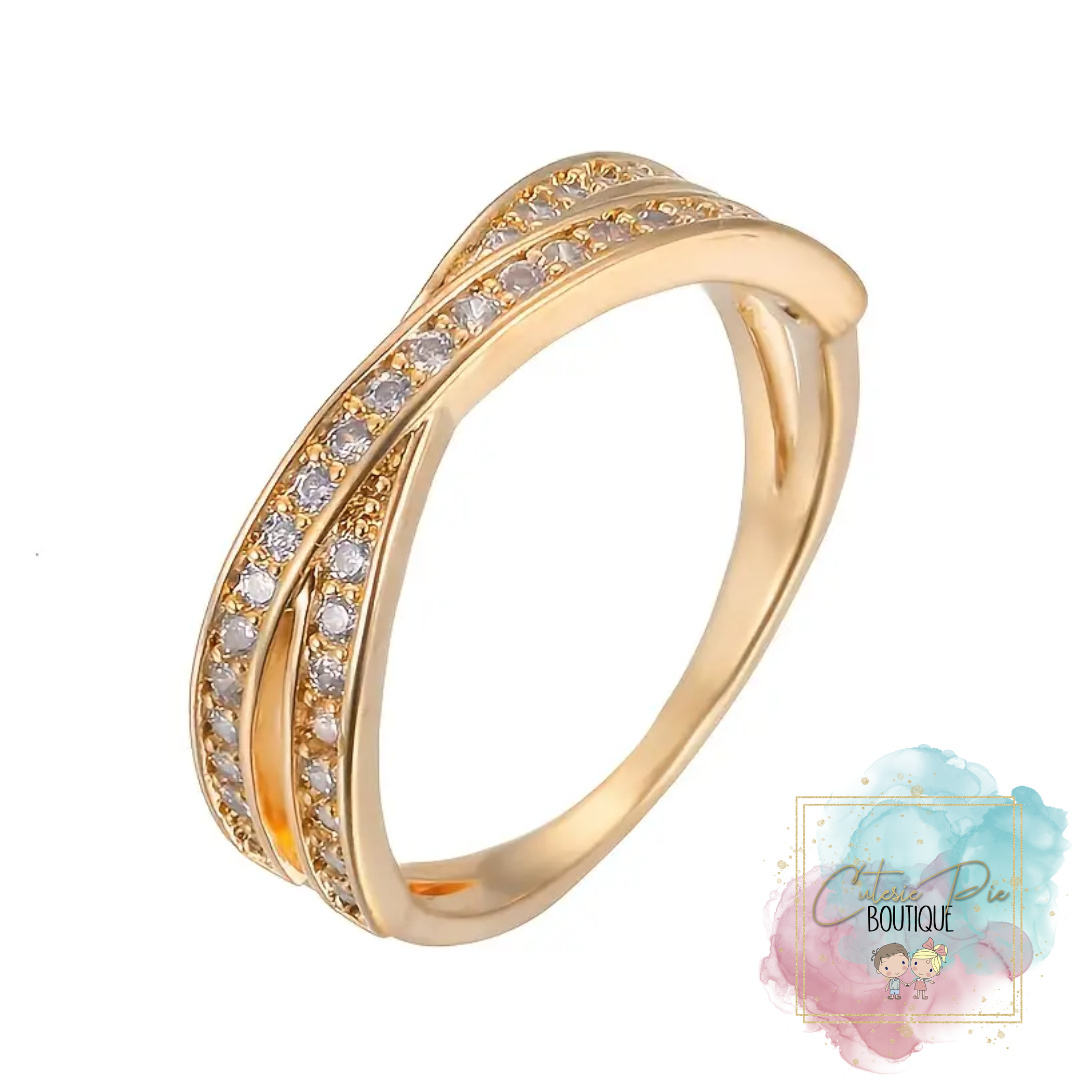 STAINLESS JEWELRY - Simple Rhinestone Ring