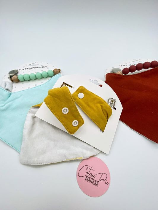 Bib & Pacifier Clip SET