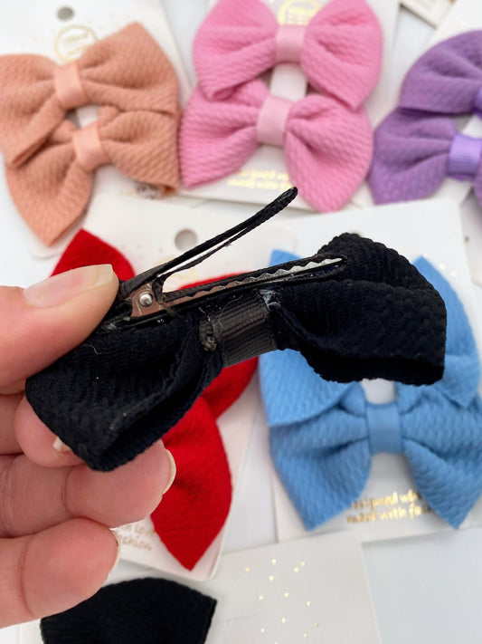 2" Fabric Hair Bows - Piggy Bows - 2 Pack