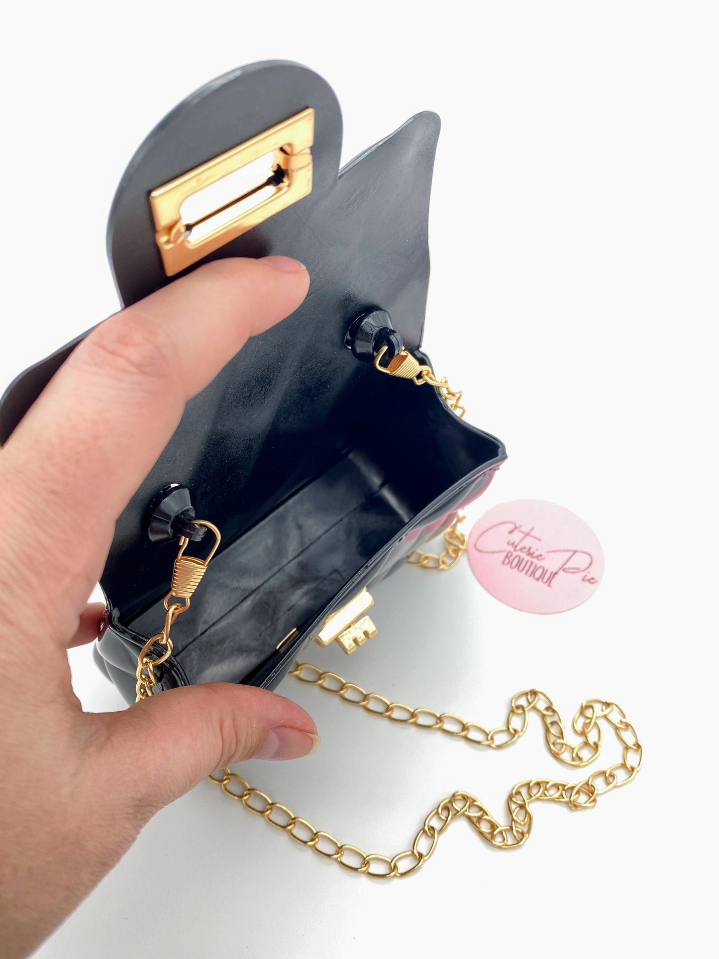 Mini Purse - Argyle w/ Pearl Handle