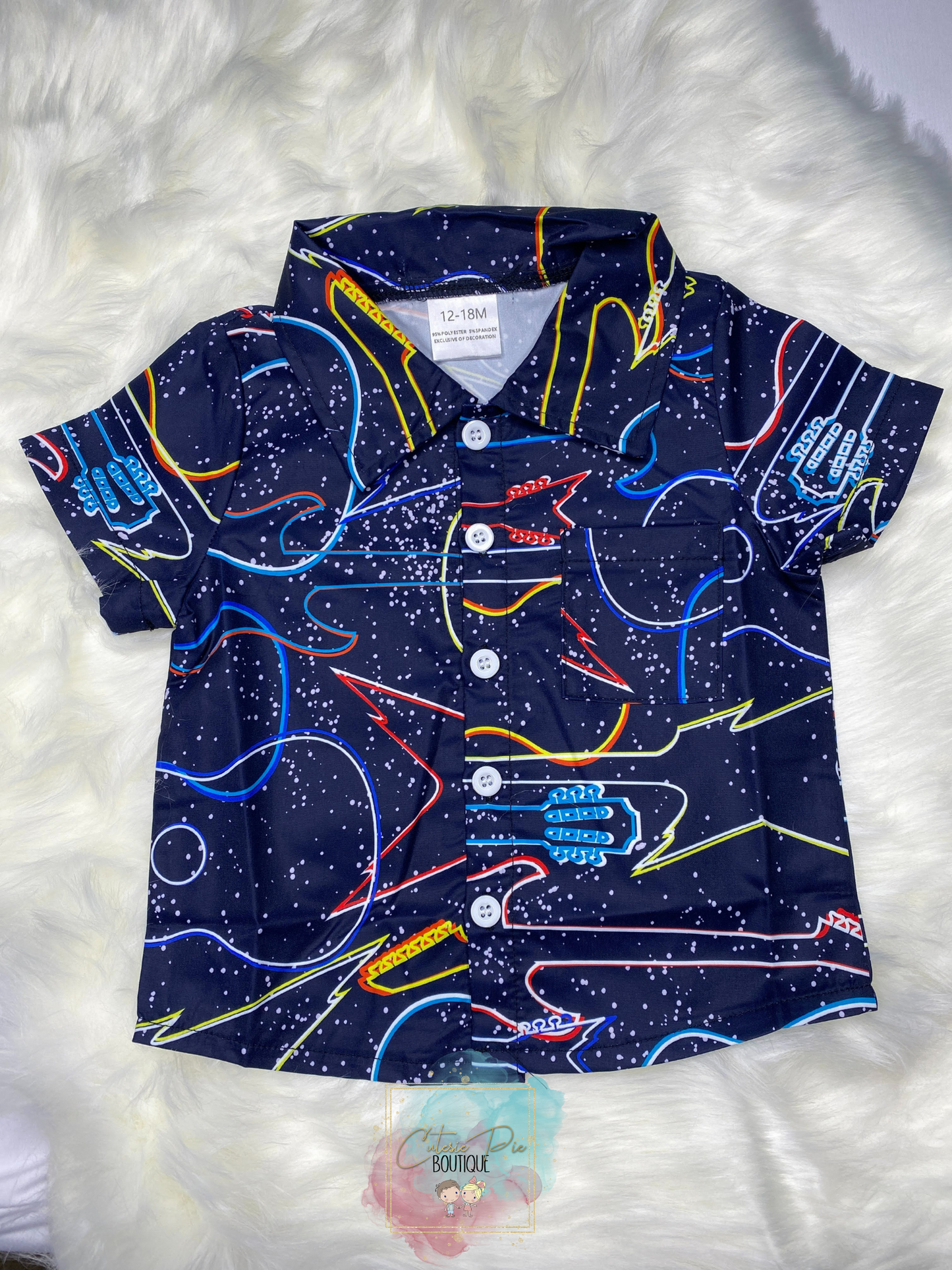 Rock On | Guitar Button-Up Shirt ๐ธ