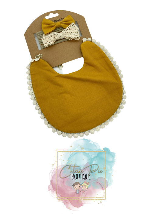 Vintage Bib & Headband 3PC SET