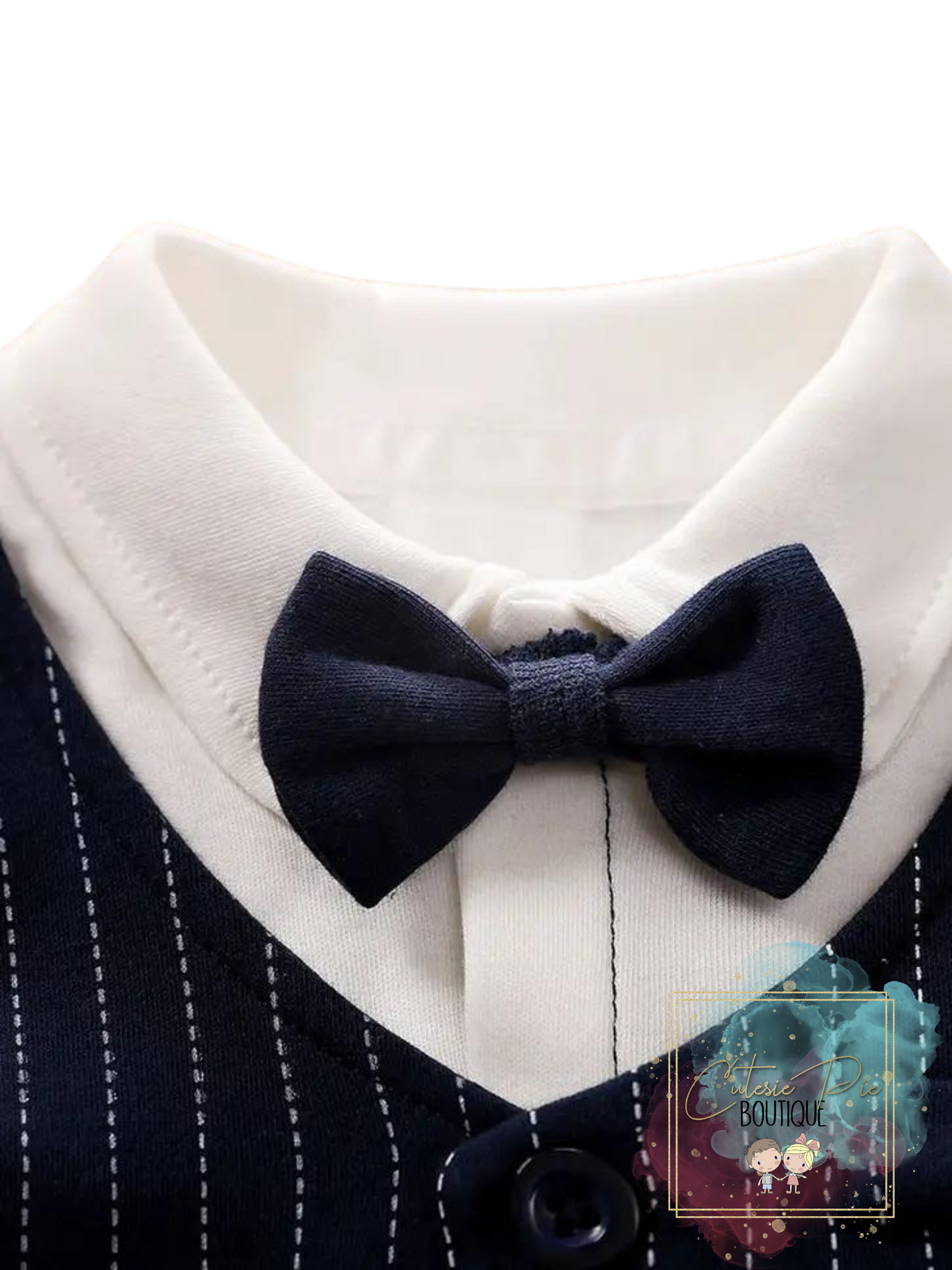 Baby Boys Gentleman Striped Onesie