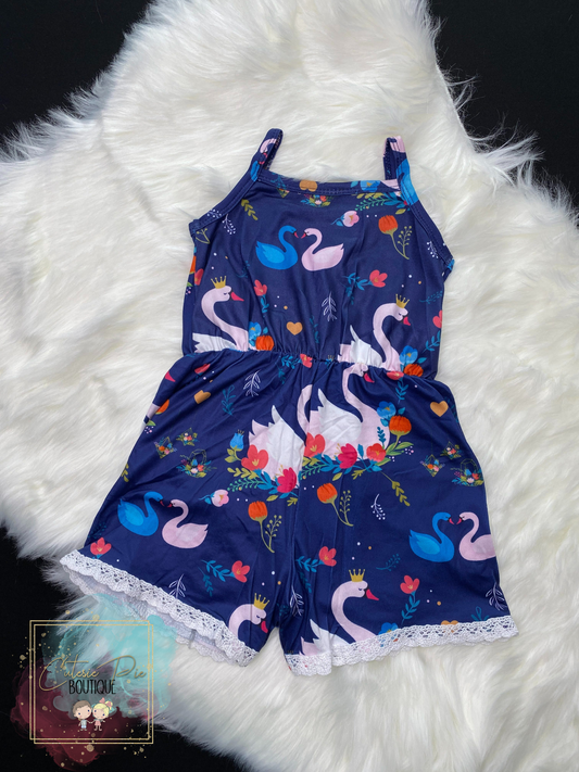 Baby Girls Swan & Lace Romper