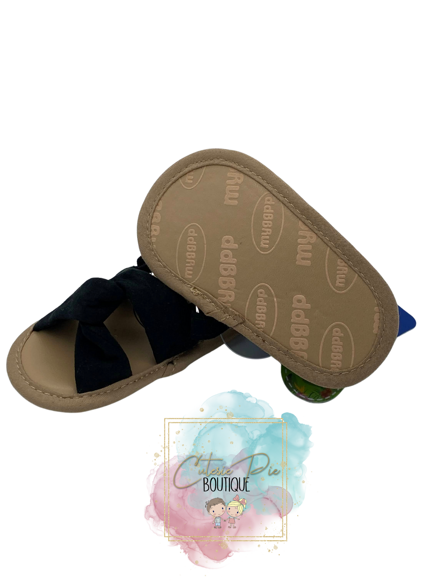 Baby Criss Cross Sandal { Black }