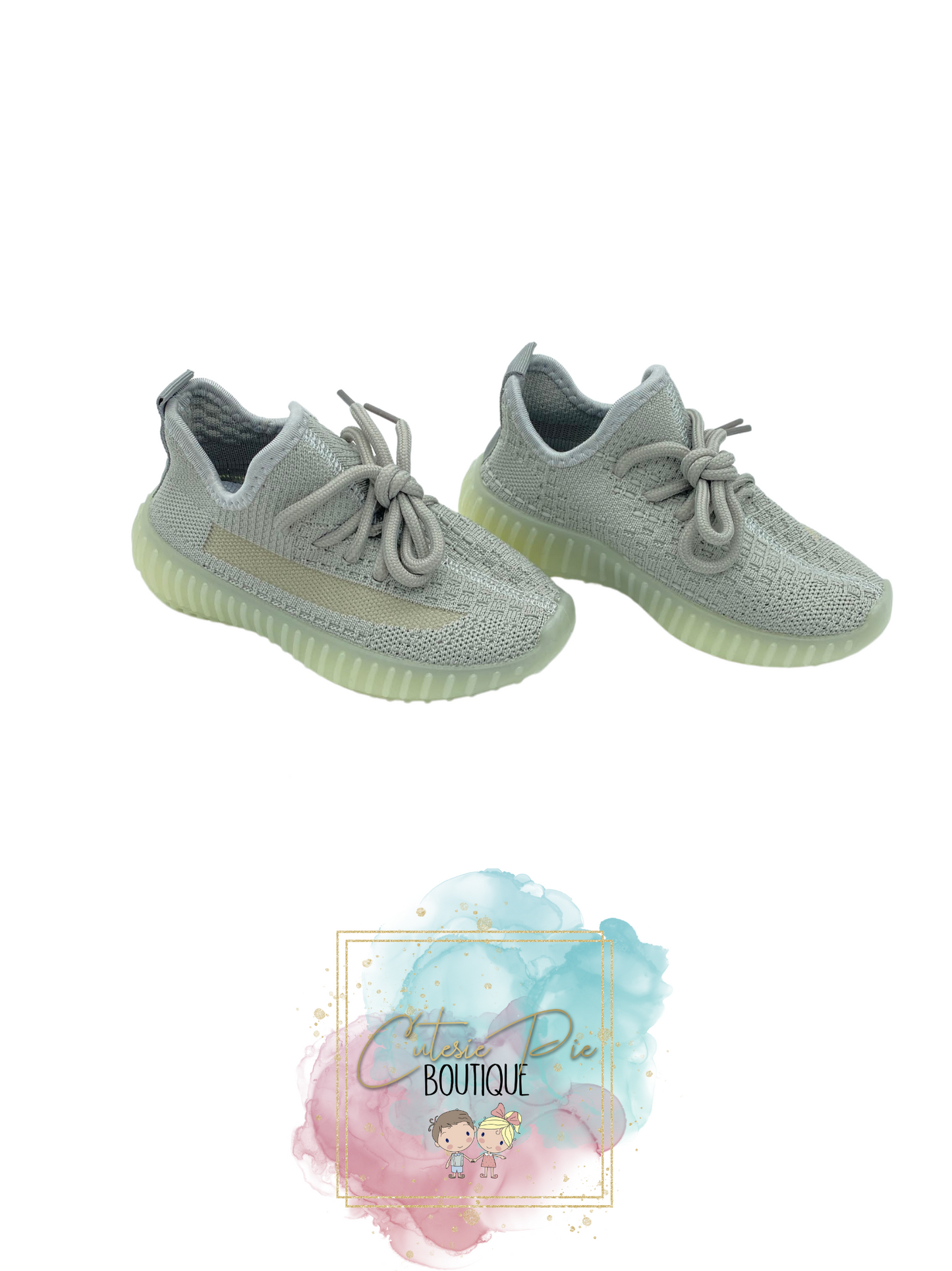 Kid's Gray Knit Sneaker
