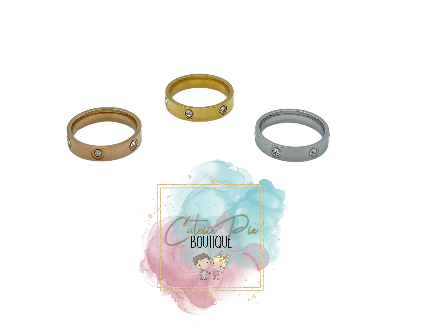 STAINLESS JEWELRY - BLING RING