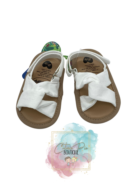 Baby Criss Cross Sandal { White }