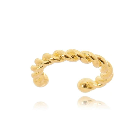 Cable Twist Ear Cuff | 13MM | 18K Gold-Filled