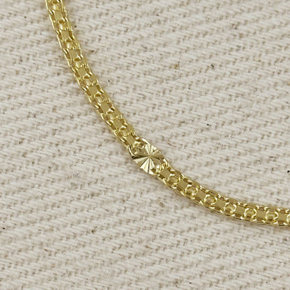 Luna Diamond-Cut Mesh Chain Anklet | 18K Gold Filled