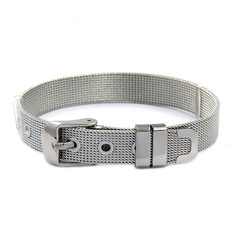 Belted Mesh Bracelet | Black, Gold or Steel | 316L Stainless Steel