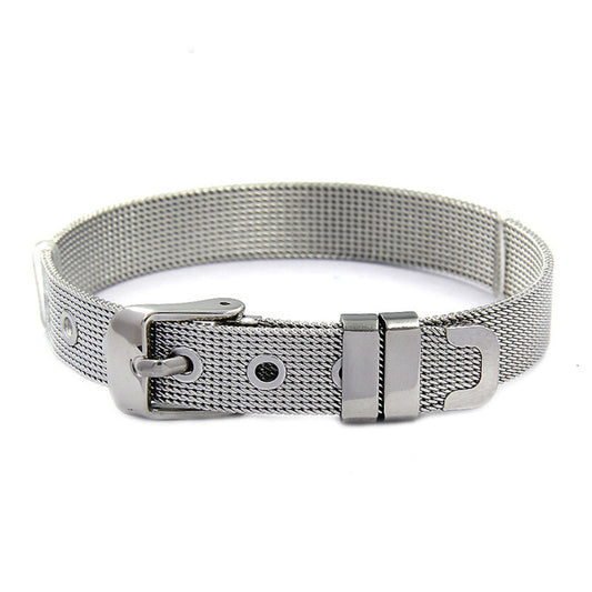 Belted Mesh Bracelet | Black, Gold or Steel | 316L Stainless Steel