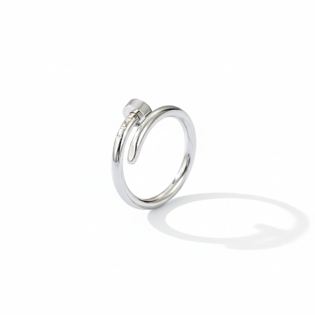 Modern Nail Wrap Ring | Gold or Steel | 304 Stainless Steel