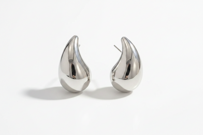 Droplet Stud Earrings | Gold or Steel | 304 Stainless Steel