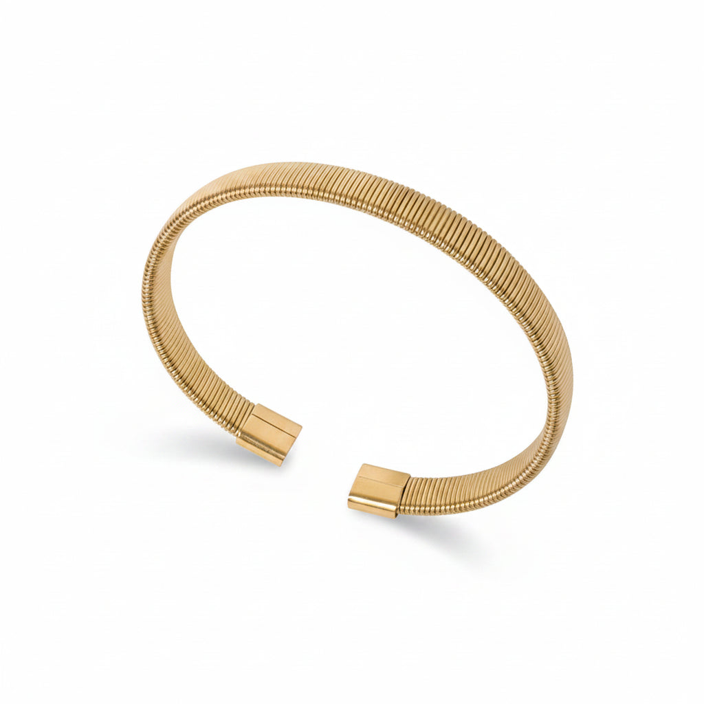 Snake Chain Cuff Bracelet | 18K Gold PVD or Steel | 304 Stainless Steel