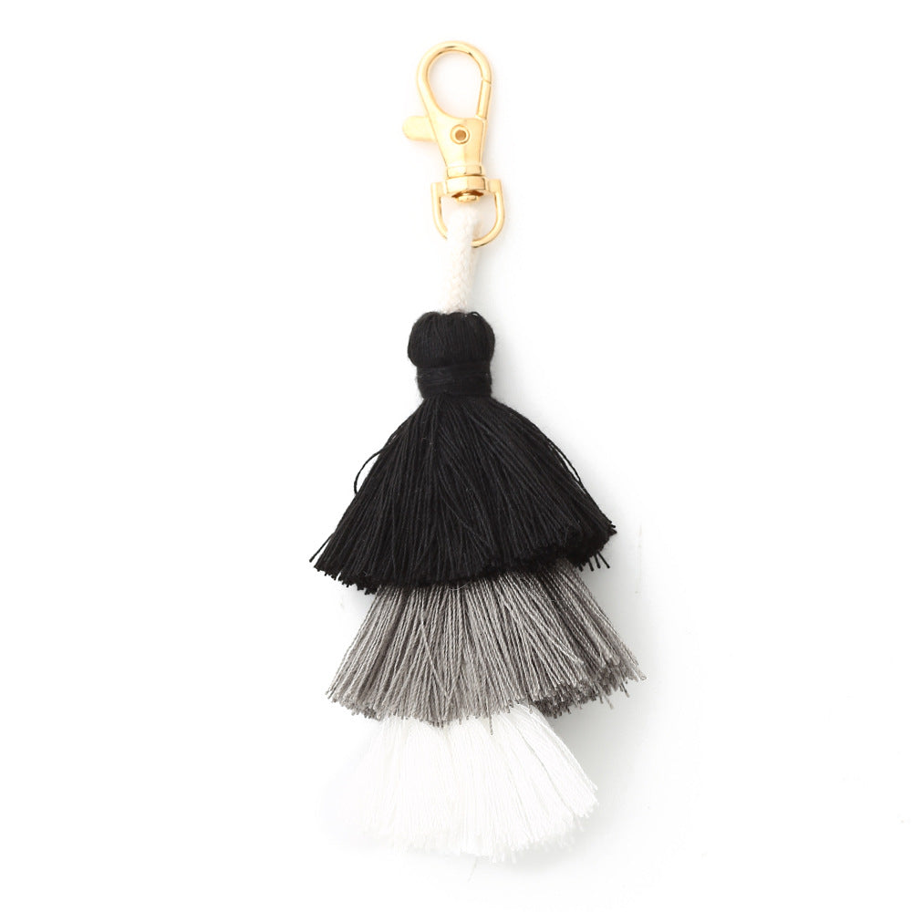 Multicolor Layered Tassel | Bag Charm & Keychain Accessory