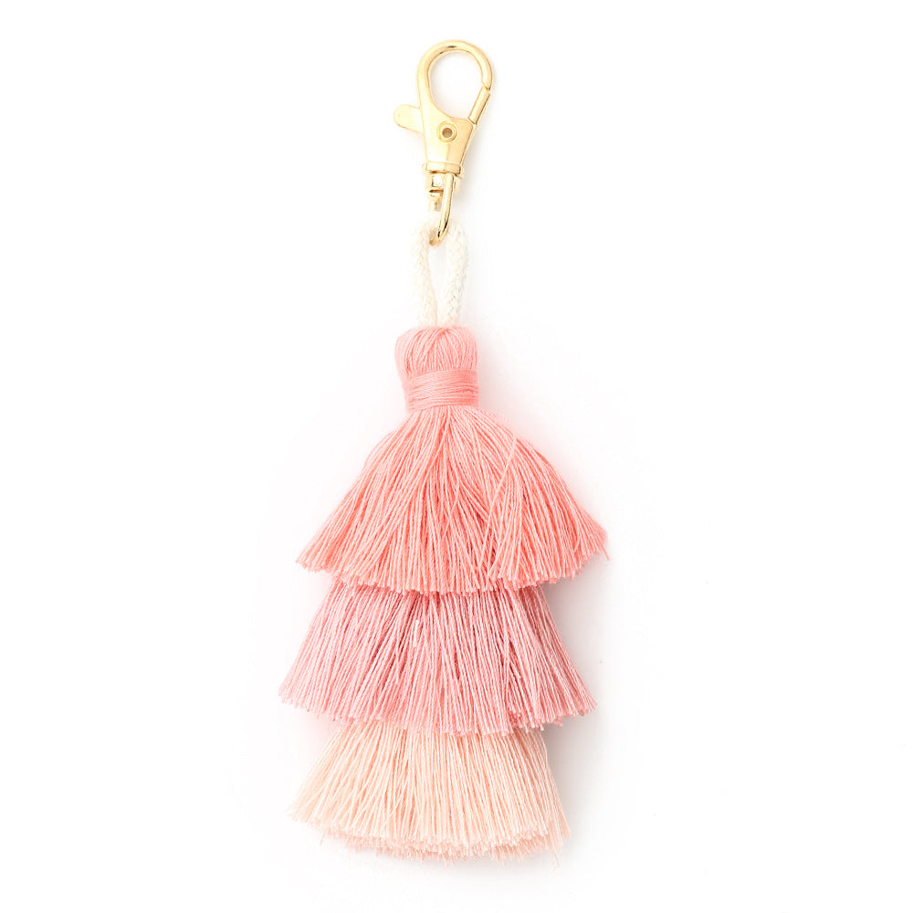 Multicolor Layered Tassel | Bag Charm & Keychain Accessory
