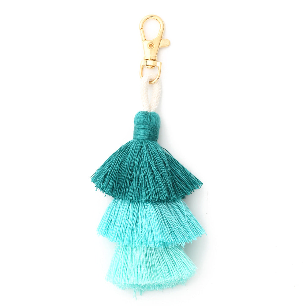 Multicolor Layered Tassel | Bag Charm & Keychain Accessory