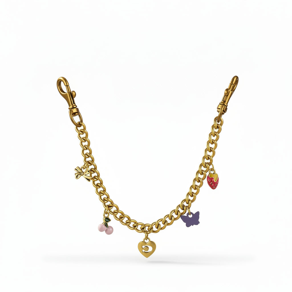 Bow, Cherry, Butterfly & Strawberry Charms | Charm Bag Chain & Keychain Accessory