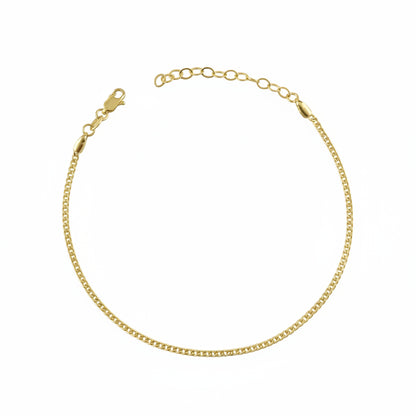 Cuban Anklet | 2MM | 18K Gold Filled