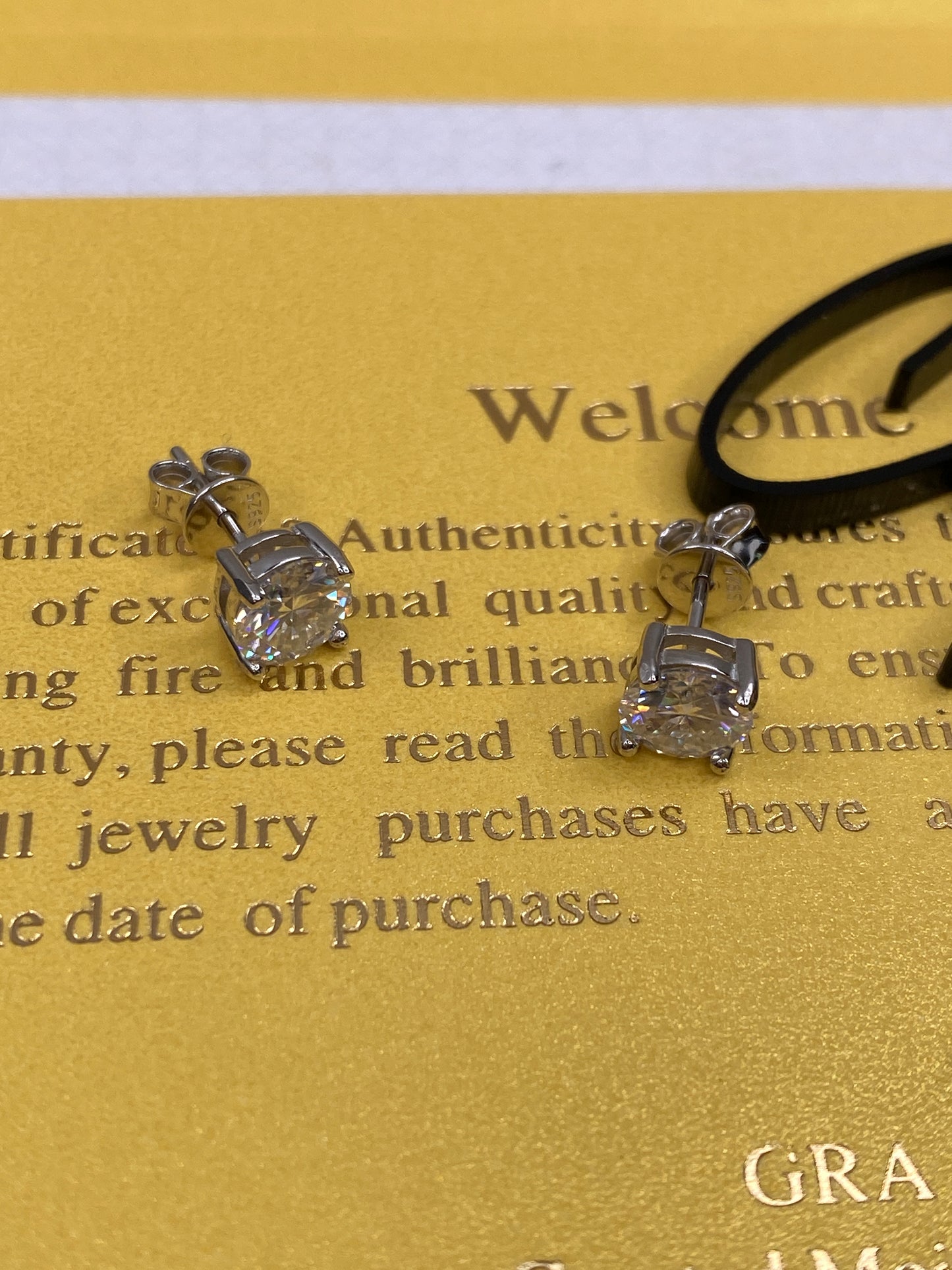 Moissanite Round 4-Prong Stud Earrings | 1.0CT Each (2.0CT Total) | 950 Platinum over Sterling Silver | Certificate Included