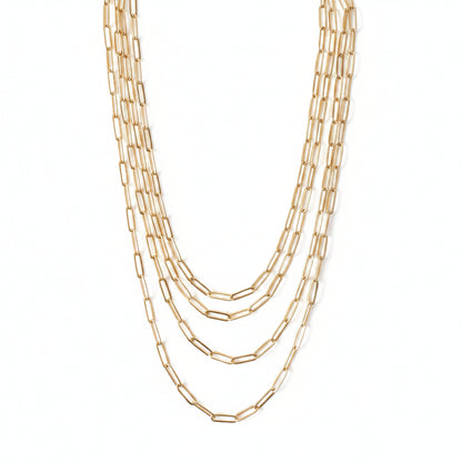 GOLD FILLED - NECKLACE - PAPERCLIP 4.5MM