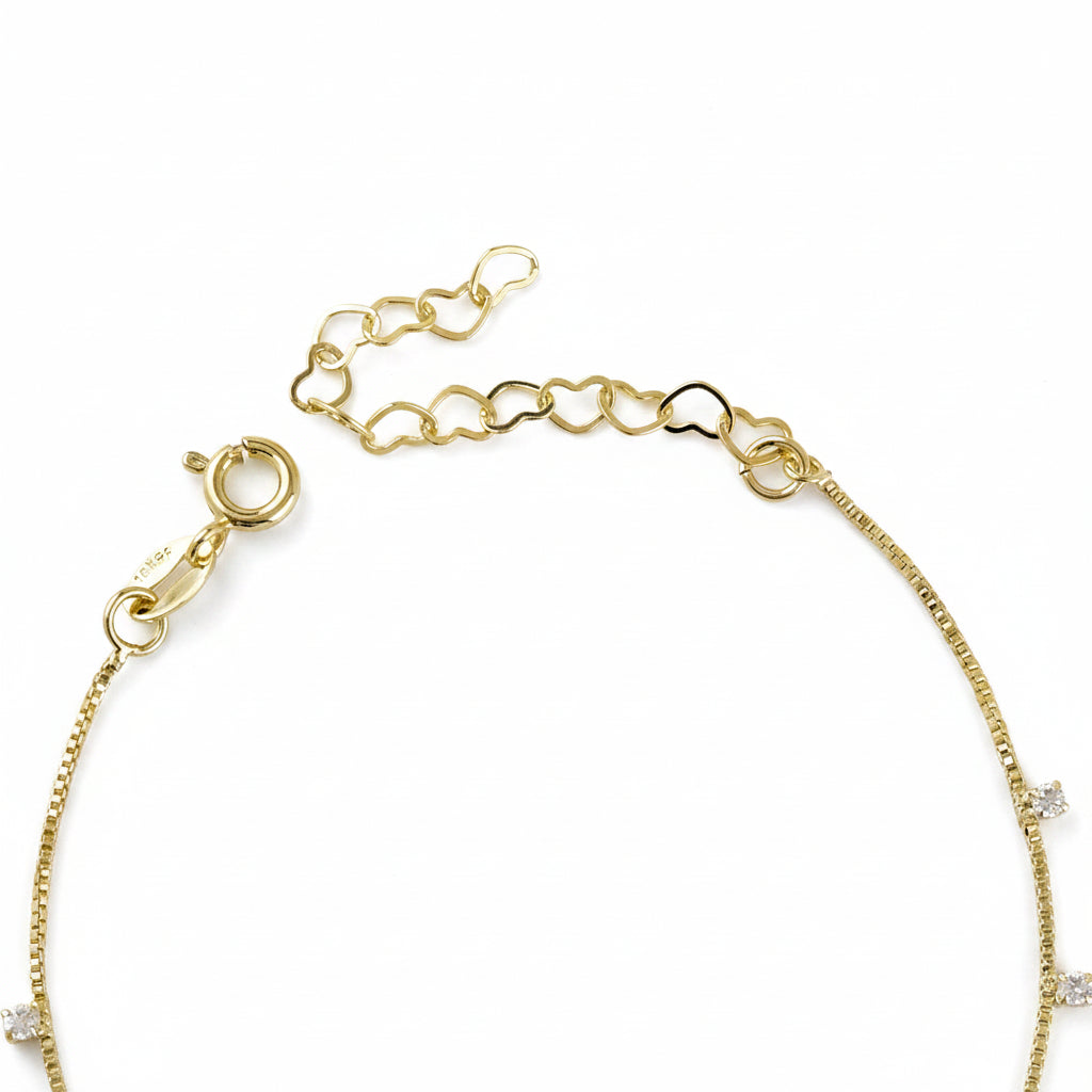 Sparkling CZ Hand Chain | 18K Gold Filled