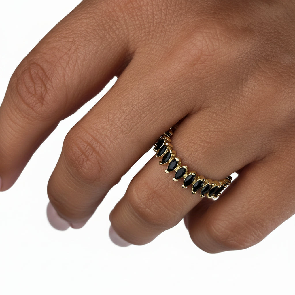 Cutesie Marquise Eternity Ring | 5MM | 18K Gold Filled