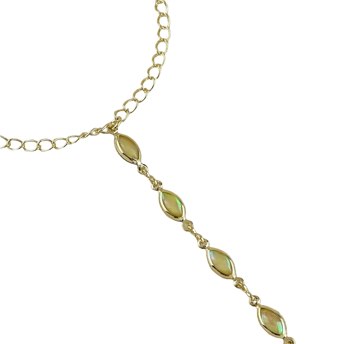 Marquise Opal Hand Chain | 18K Gold Filled
