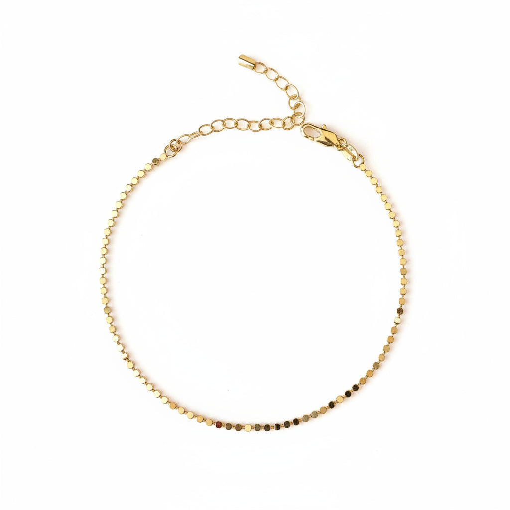 Dots Anklet | 2MM | 18K Gold Filled