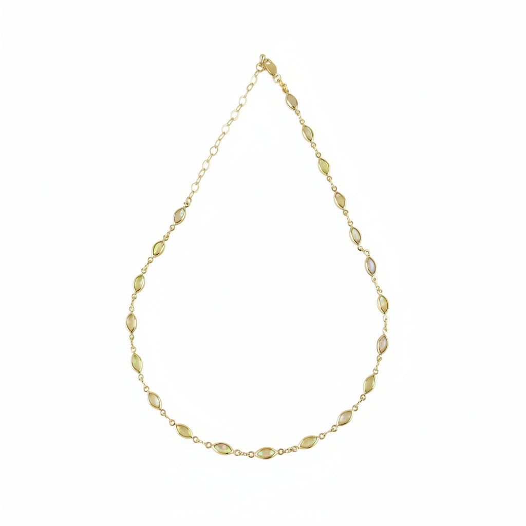 Marquise Opal Choker Necklace | 18K Gold Filled