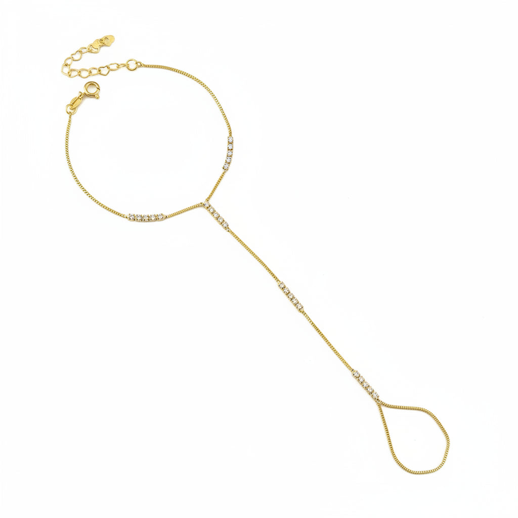 Olivia CZ Hand Chain | 18K Gold Filled