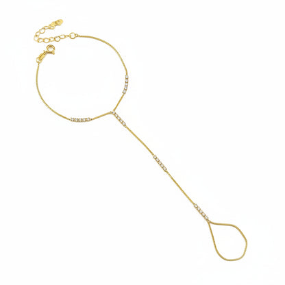 Olivia CZ Hand Chain | 18K Gold Filled