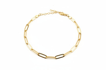 Paperclip Chain Anklet | 4.5MM | 18K Gold Filled