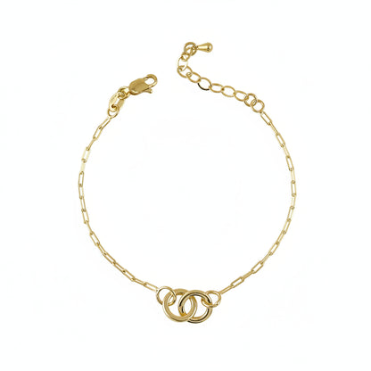 GOLD FILLED - BRACELET - PAPERCLIP ROUND LINK CHARM