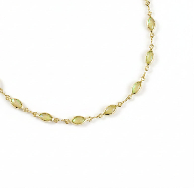 Marquise Opal Choker Necklace | 18K Gold Filled