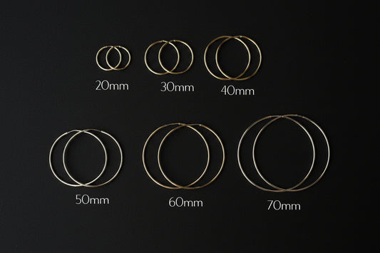 GOLD FILLED - EARRINGS - CUTESIE EVERYDAY ENDLESS HOOP