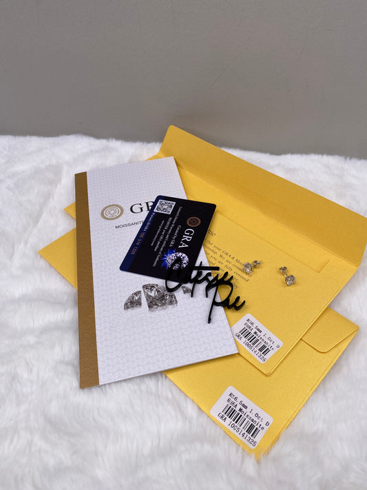 Moissanite Round 4-Prong Stud Earrings | 1.0CT Each (2.0CT Total) | 950 Platinum over Sterling Silver | Certificate Included