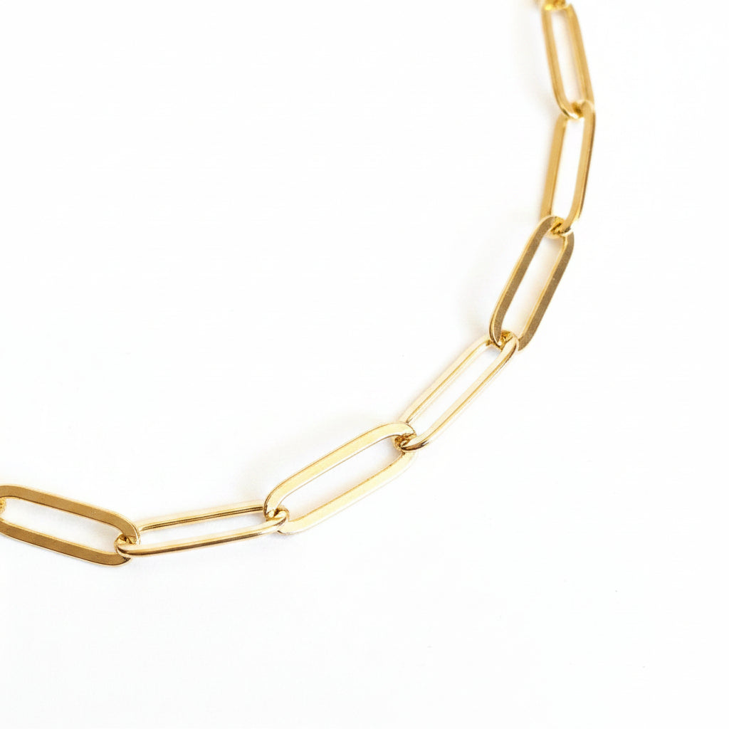 Paperclip Chain Anklet | 4.5MM | 18K Gold Filled