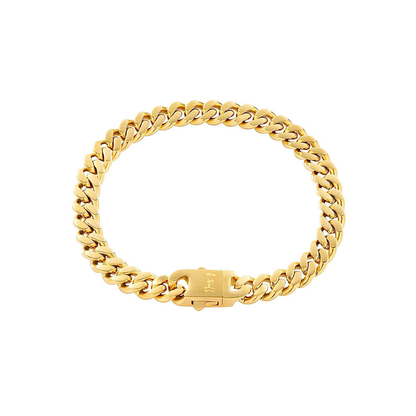 Premium Stainless Steel | 8MM Cuban Bracelet | Gold