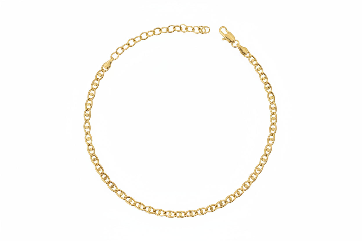 Detailed Mariner Anklet | 18K Gold Filled