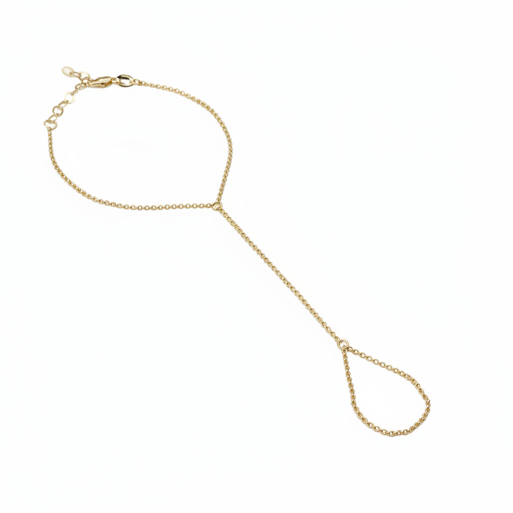 Simple Rolo Link Hand Chain | 18K Gold Filled