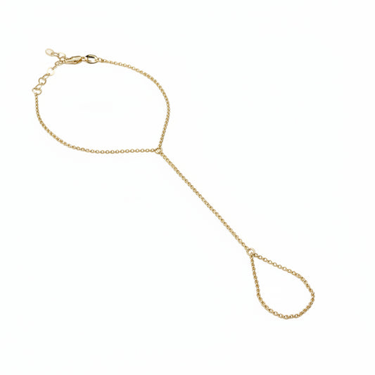 Simple Rolo Link Hand Chain | 18K Gold Filled