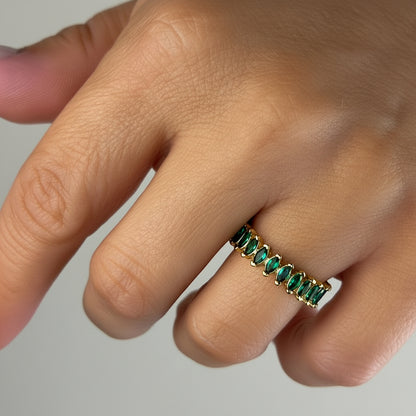 Cutesie Marquise Eternity Ring | 5MM | 18K Gold Filled
