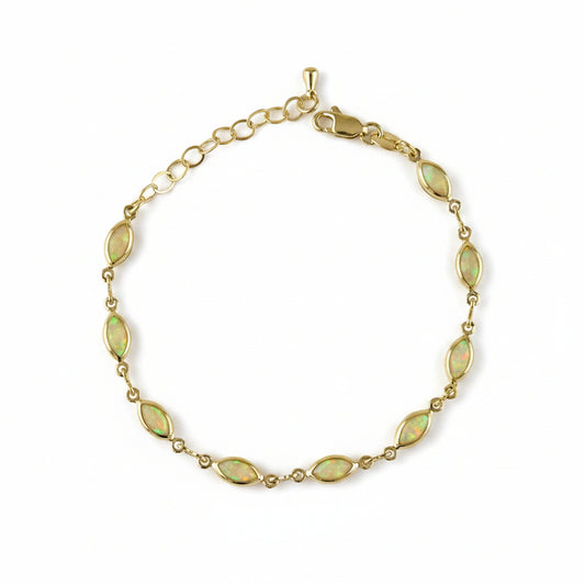 Marquise Opal Bracelet | 18K Gold Filled